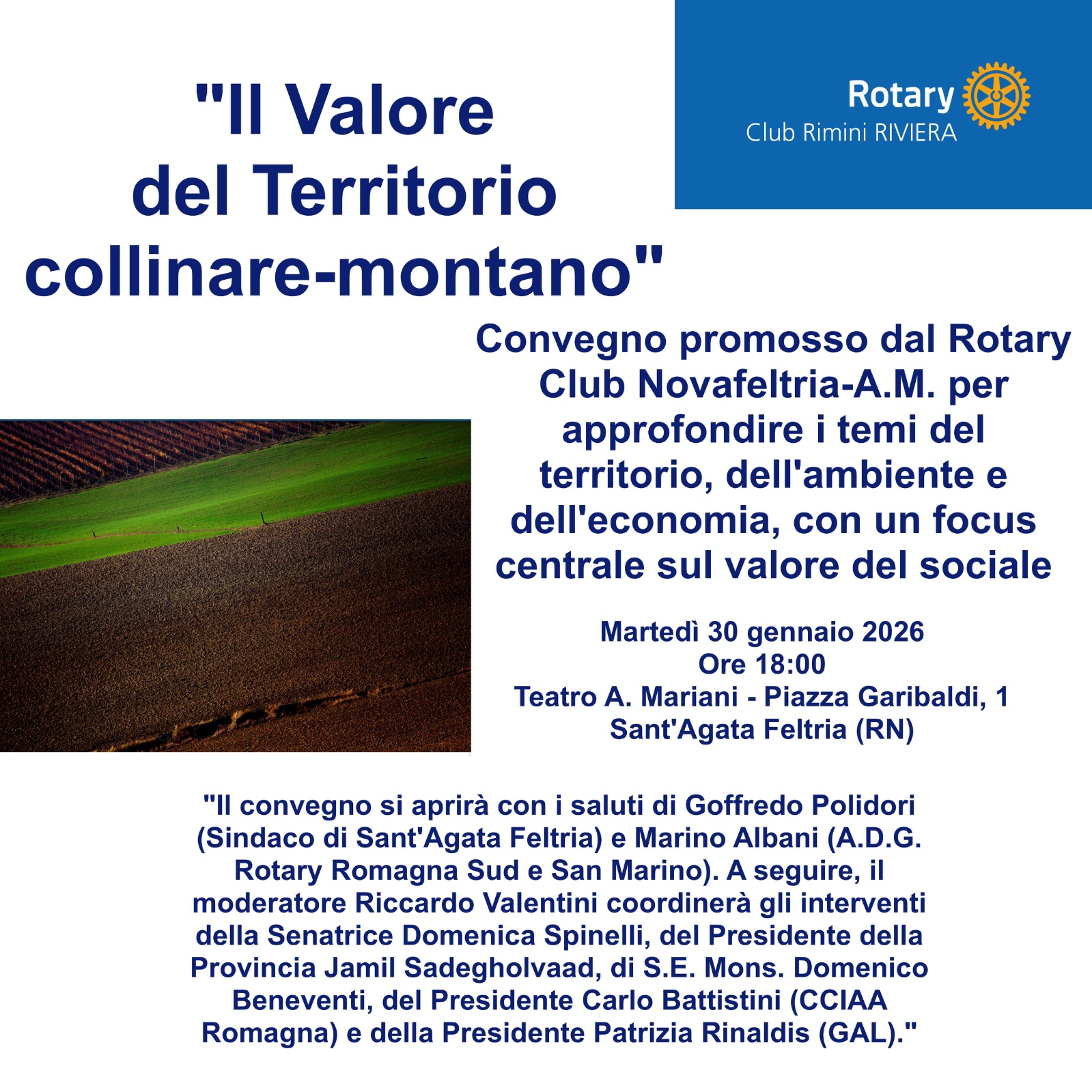 Convegno Rotary: Il Valore del Territorio collinare-montano